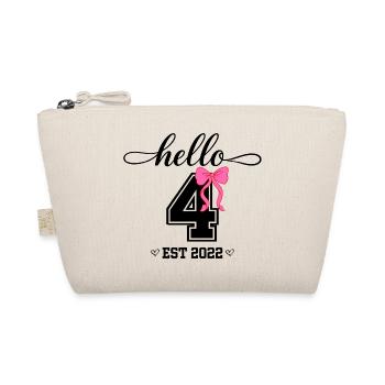 Hello 4 Est 2022 Mädchen Geburtstag Design - Bio-Täschchen - Natur - Vorne