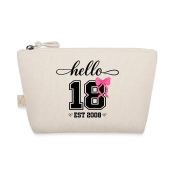 Hello 18 Est 2008 Damen Geburtstag Design - Bio-Täschchen - Natur - Vorne