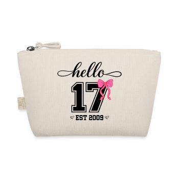 Bonjour 17 Est 2009 Girl Birthday Design - Trousse biologique - nature - Devant