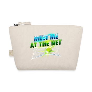 Triff mich im Netz Tennis Player Humor - Bio-Täschchen - Natur - Vorne