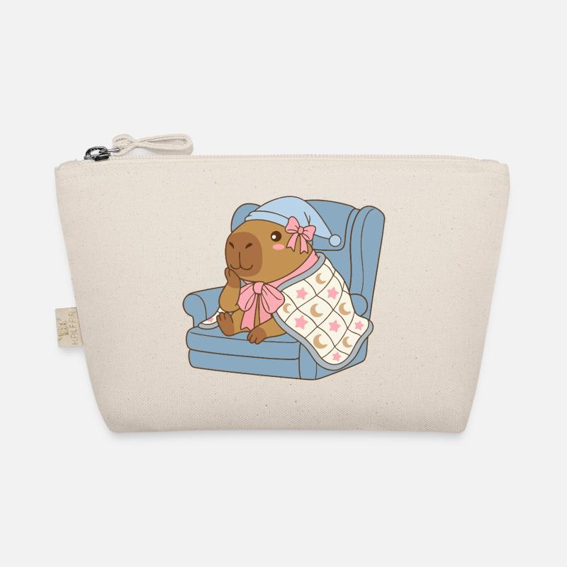 Couverture endormie au clair de lune de capybara - Berceuse pastel Trousse biologique