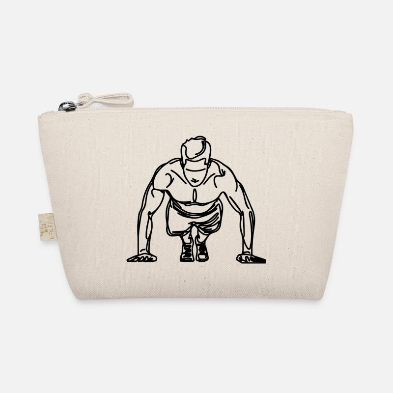 Bodybuilder Zeichnung Bio-Täschchen