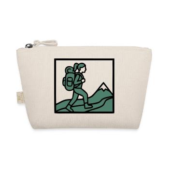 Hiker Backpack Mountains Hiking Women Wanderlust - Organic Pouch - nature - Front