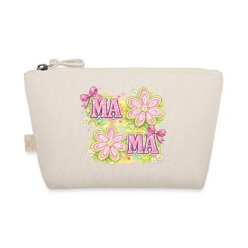 MAMA Magische Blumen & Rosa Schleifen | Retro Chic - Bio-Täschchen - Natur - Vorne