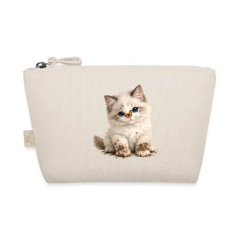 Little cute kitten with mud paws - Organic Pouch - nature - Front