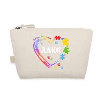 Junior Autism Awareness Child Heart - Organic Pouch - nature - Front