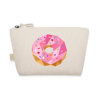 Geometric Donut – Sweet Donut Motif - Organic Pouch - nature - Front