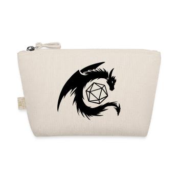 Dragon with D20 Dice - Organic Pouch - nature - Front
