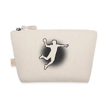 Gift idea for the handball player with ball sports - Organic Pouch - nature - Front