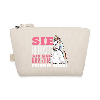 Sie Heiratet Wir Sind Nur Zum Feiern Hier Jga - Bio-Täschchen - Natur - Vorne