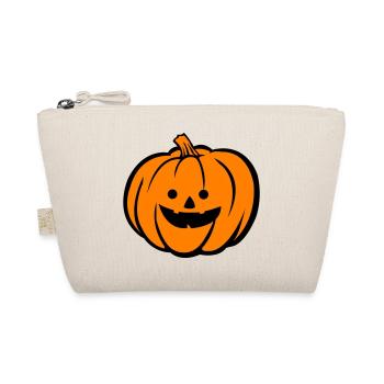 Spooky Pumpkin Halloween Motif - Organic Pouch - nature - Front