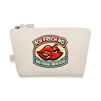 Ich Frech Nö – Lippenkarikatur Shirt - Bio-Täschchen - Natur - Vorne