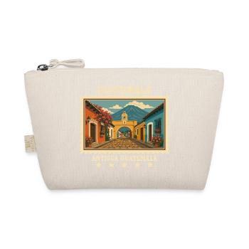 Guatemala Antigua Vintage Reisemarke - Bio-Täschchen - Natur - Vorne