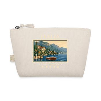 Italien Lago di Como Vintage Reisemarke - Bio-Täschchen - Natur - Vorne