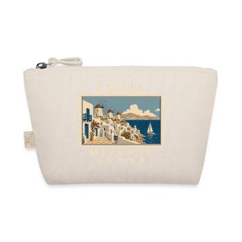 Griechenland Mykonos Vintage Reisemarke - Bio-Täschchen - Natur - Vorne