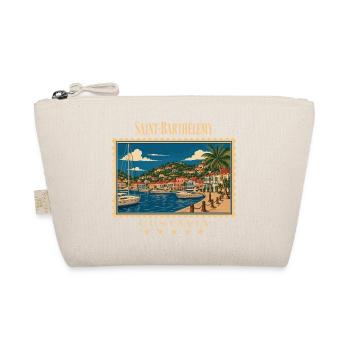 Saint-Barthélemy Gustavia Vintage Reisemarke - Bio-Täschchen - Natur - Vorne