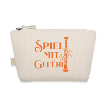 Klarinette - Spiel mit Gefühl für Klarinettistin - Bio-Täschchen - Natur - Vorne