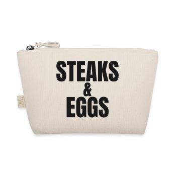 STEAK ET ŒUFS | T-shirt Carnivore | Petit-déjeuner de Ch - Trousse biologique - nature - Devant