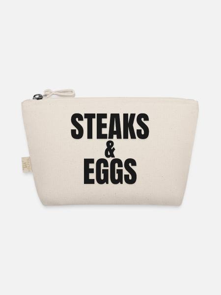 STEAK & EGGS | Carnivore T-Shirt | Breakfast of Ch - Organic Pouch - nature