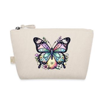 Pastel Floral Butterfly - Organic Pouch - nature - Front