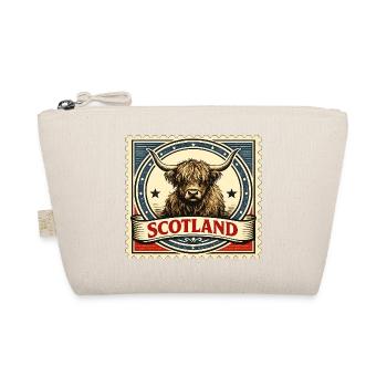 Timbre vintage Highland Cow Scotland - Trousse biologique - nature - Devant