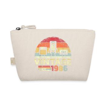 1986 Vintage Retro Birthday Gift - Organic Pouch - nature - Front