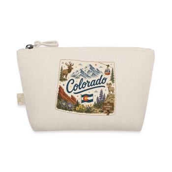 Vintage Colorado Rocky Mountains Kunstaufkleber - Bio-Täschchen - Natur - Vorne