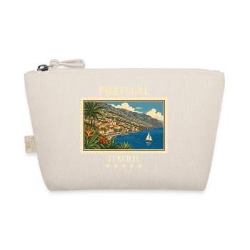 Portugal Funchal Vintage Reisemarke - Bio-Täschchen - Natur - Vorne