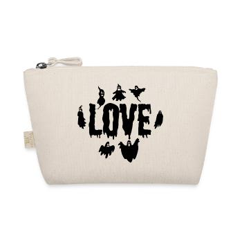 Halloween LOVE Halloween Pumpkin Ghost - Organic Pouch - nature - Front
