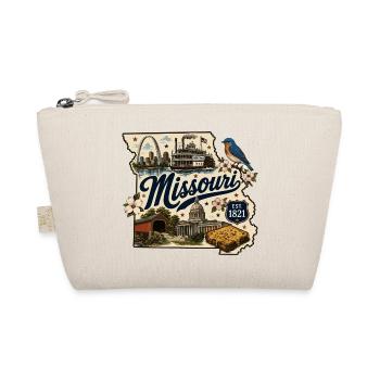 Missouri Show Me State Vintage-Reiseaufkleber - Bio-Täschchen - Natur - Vorne