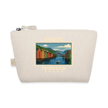 Norwegen Trondheim Vintage Reisemarke - Bio-Täschchen - Natur - Vorne
