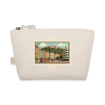 Tschechien Brno Vintage Reisemarke - Bio-Täschchen - Natur - Vorne