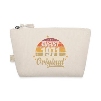 August 1971 Retro Vintage Birthday August 1971 - Organic Pouch - nature - Front