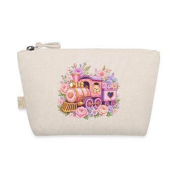 Locomotive rose câline avec des fleurs - Trousse biologique - nature - Devant