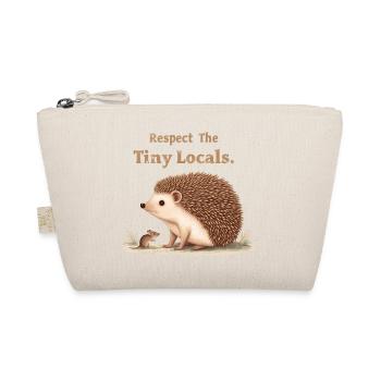 Respect The Tiny Locals Hedgehog Nature - Organic Pouch - nature - Front