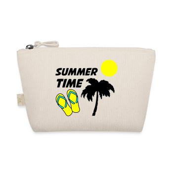 Beach flip-flops in the sunlight - Organic Pouch - nature - Front