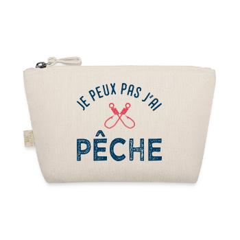 Je peux pas j'ai pêche – T-shirt pêcheur humour - Trousse biologique - nature - Devant