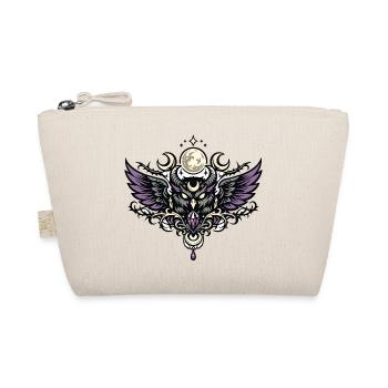 Emblème de la chouette esprit lunaire avec cristal violet - Trousse biologique - nature - Devant