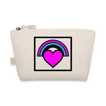 Rainbow Heart Frame Graphic - Organic Pouch - nature - Front