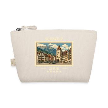 Schweiz Chur Vintage Reisemarke - Bio-Täschchen - Natur - Vorne