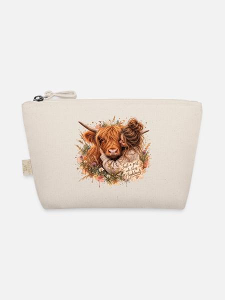 Girl who loves Highland Cows - Bio-Täschchen - Natur