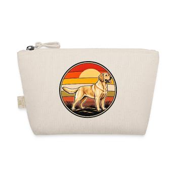 Labrador Retriever Retro Vintage Hunde Design - Bio-Täschchen - Natur - Vorne