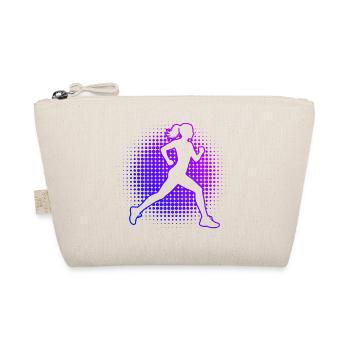 Geschenkidee für eine Running mit Running - Bio-Täschchen - Natur - Vorne