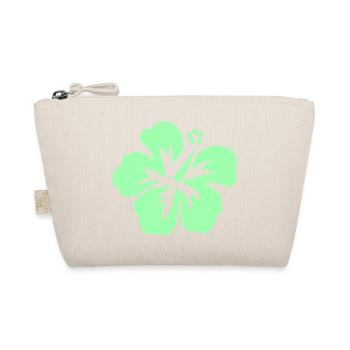 Mint Hibiskus Silhouette - Bio-Täschchen - Natur - Vorne
