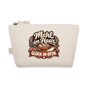 Mehl im Haar. Glück im Ofen. Bäcker - Bio-Täschchen - Natur - Vorne