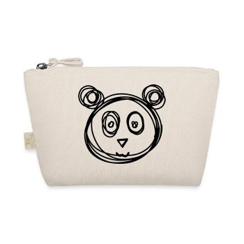 Panda handgezeichnet - Bio-Täschchen - Natur - Vorne