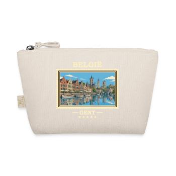 Belgien Gent Vintage Reisemarke - Bio-Täschchen - Natur - Vorne