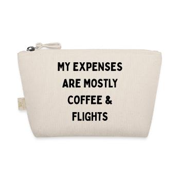 COFFEE & FLIGHTS Kaffee und Flüge - Bio-Täschchen - Natur - Vorne