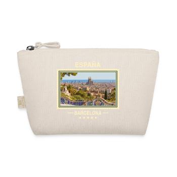Spanien Barcelona Vintage Reisemarke - Bio-Täschchen - Natur - Vorne