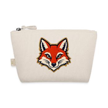 Fuchskopf im Patch-Look - Bio-Täschchen - Natur - Vorne